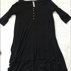 Long Black Thin Shirt